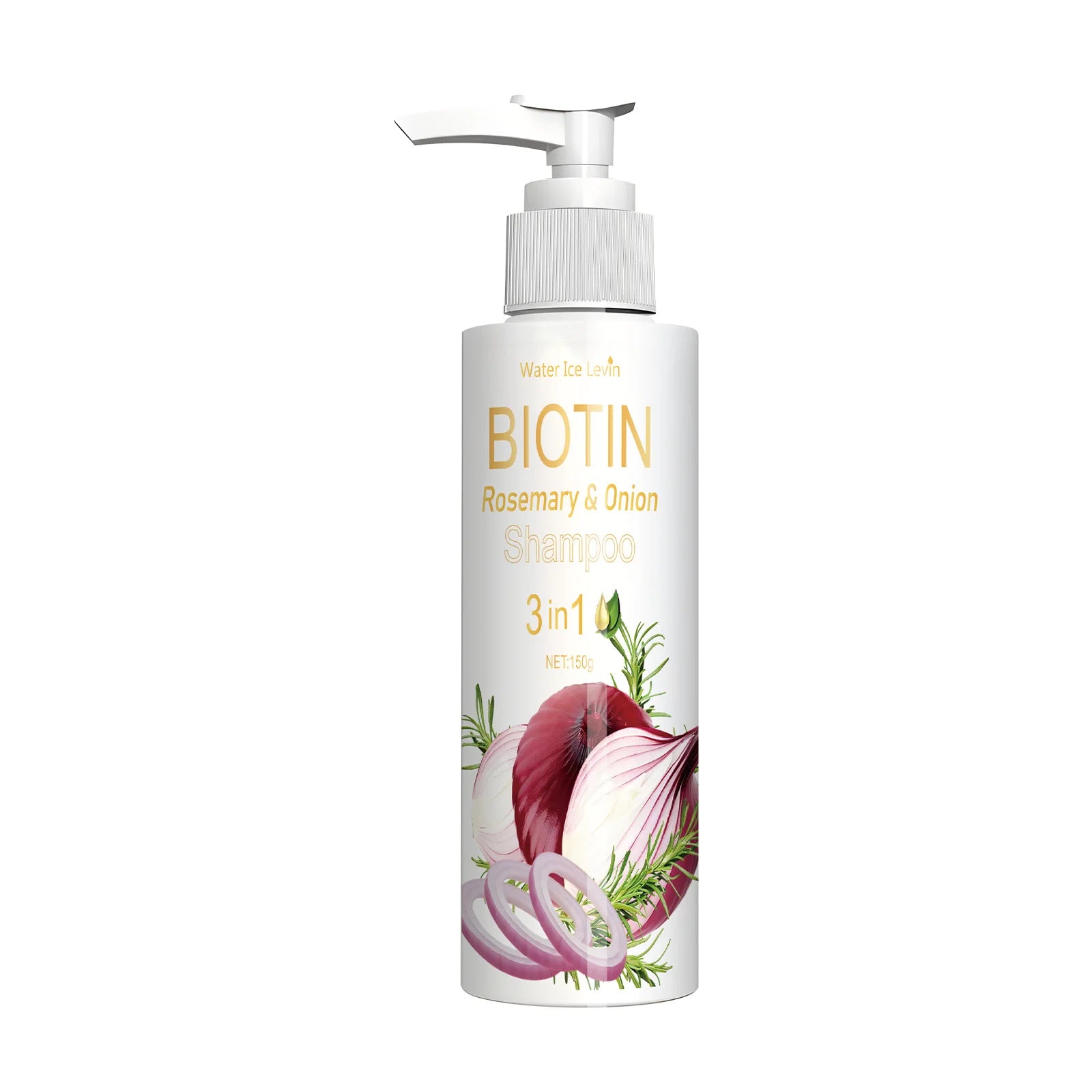 Biotin Rosemary & Onion 3 in 1 shampoo to strengthen hair roots, scalp repair, anti-thinning, moisturizing, thickening hair care Qme 1pcs