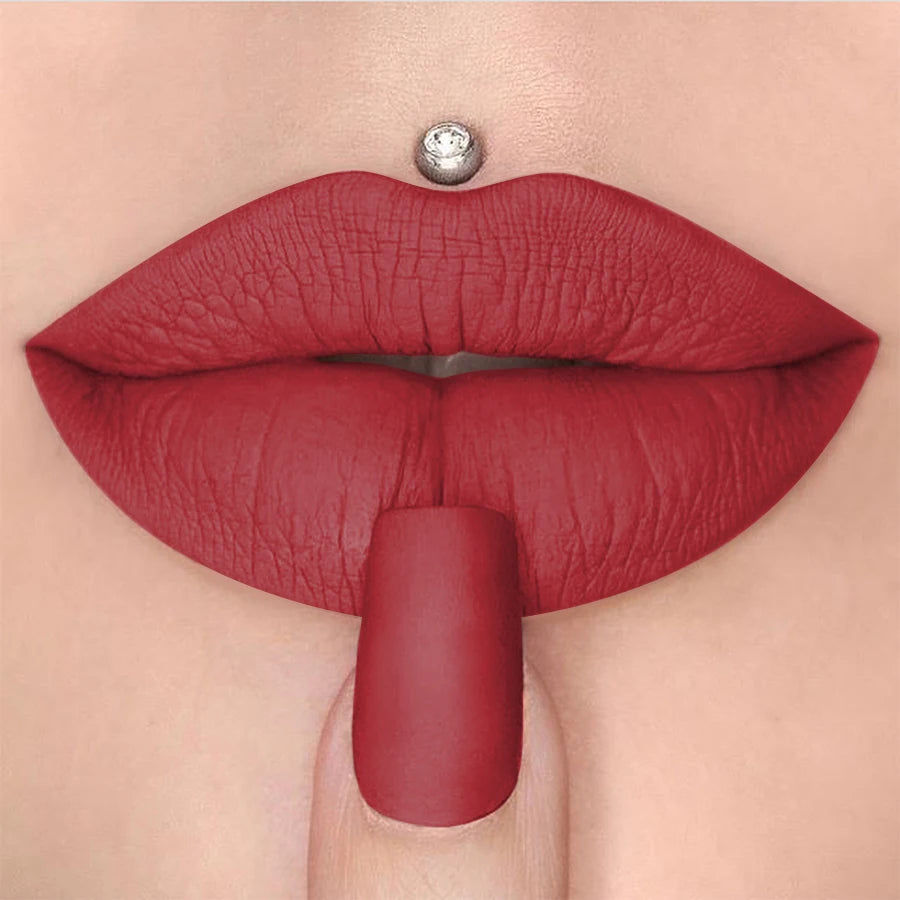 15 Colors Nude Velet Matte Lipstick Pen Waterproof Long Lasting Red Qme 12