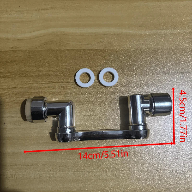 1080 ° Rotating Aerator, Robot Arm, Anti Splash Sink Nozzle for Bathroom and Kitchen Sink, Water Saving Accessory Qme