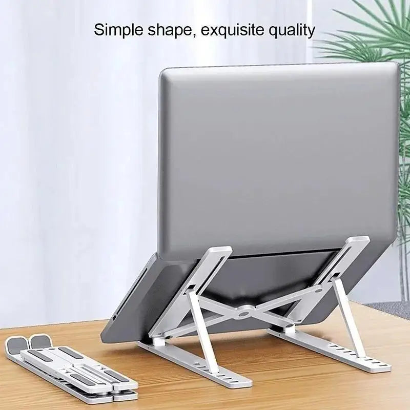 Portable Laptop Stand Foldable Support Base Notebook Stand For Computer Laptop Holder Cooling Pad Riser Macbook Stand Laptop Qme