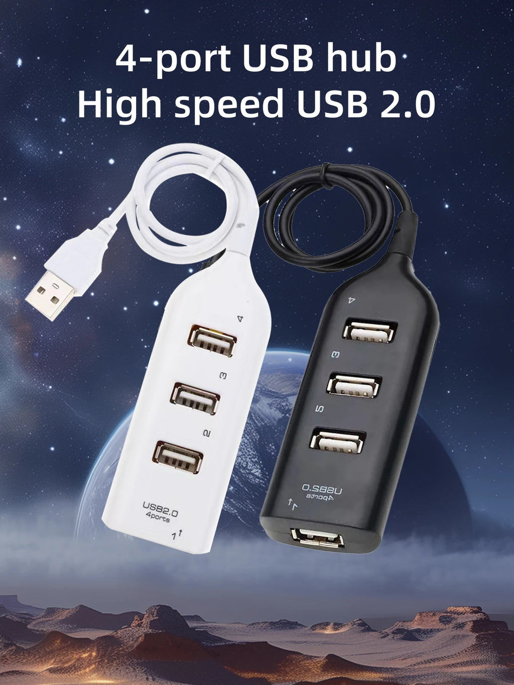 4-port USB Hub Distributor One Four USBp Sockets Qme