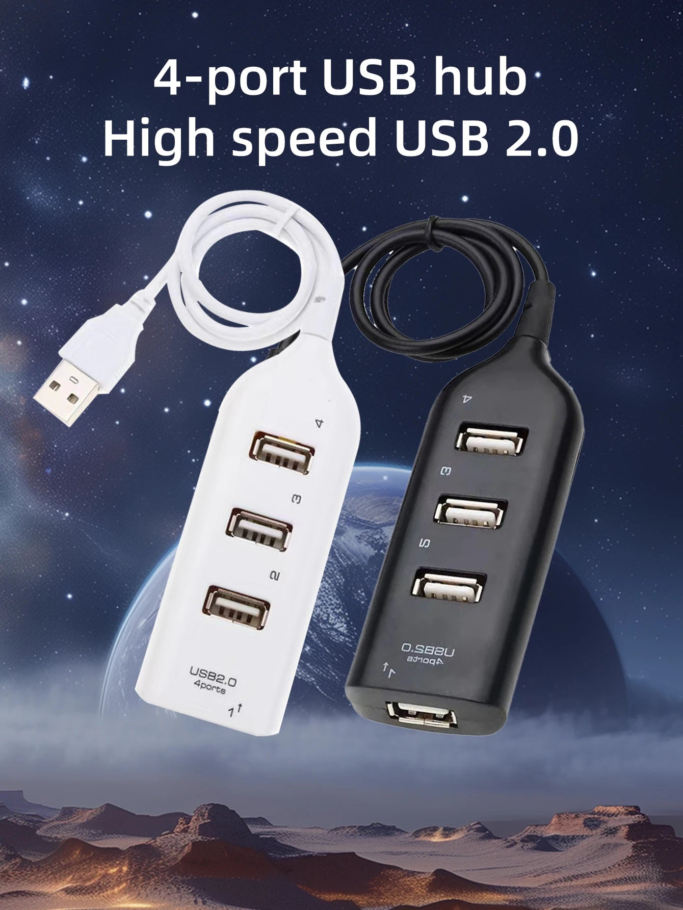 4-port USB Hub Distributor One Four USBp Sockets Qme
