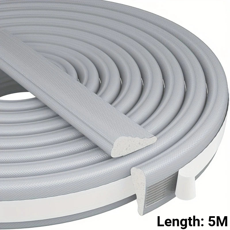 Self Adhesive Weather Stripping Tape Doors Windows Windproof Qme Grey 5M