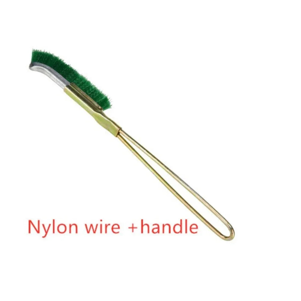 245mm Mini Steel/Brass/Nylon Brush Wire Brush For Cleaning Job Removal Paint Rust Dirt Home Workshop Hand Tool Qme nylon wire