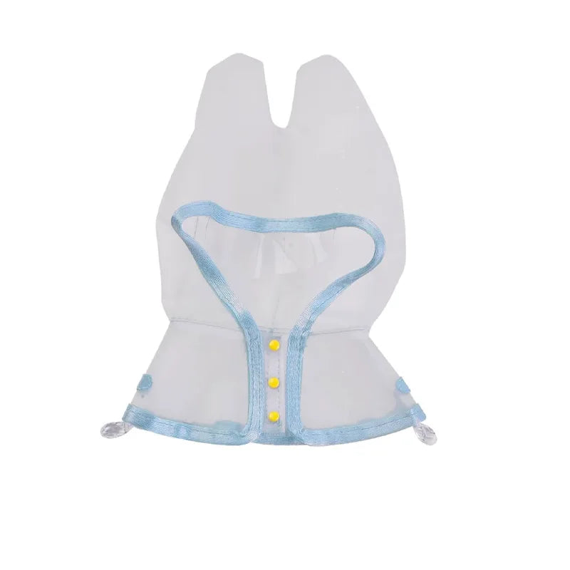 Labubu doll clothing fashion transparent raincoat, suitable for 15-17cm doll outfit, easy to wear (dolls and shoes not included) Qme Clear