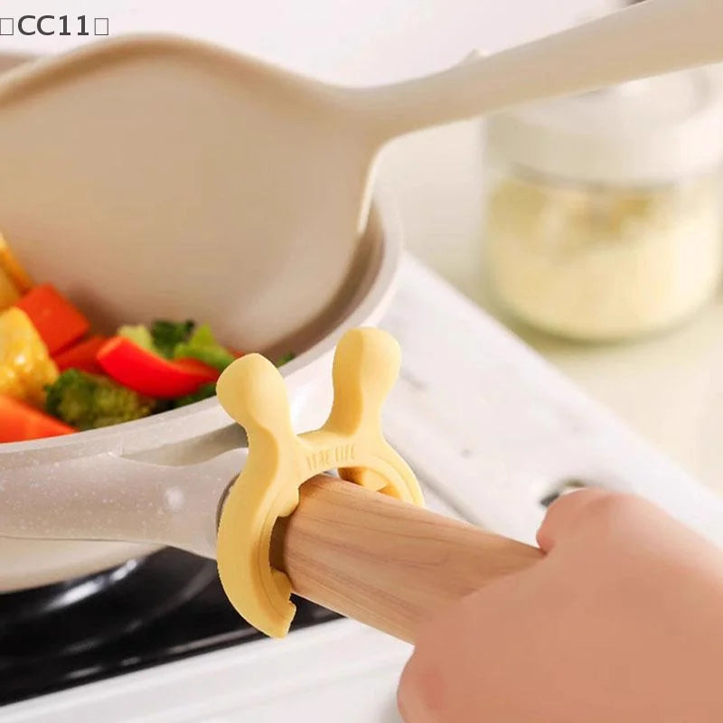 CC11Multifunctional Deer Ear Spatula Holder Anti Scalding Overflow Qme