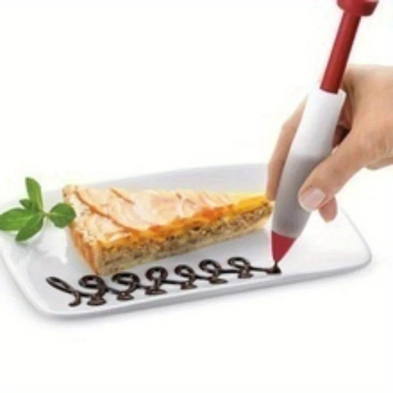 1pc Silicone Food Writing Pen Chocolate Decorating tools Cake Mold Cream cup, cookie Icing Piping Pastry Nozzles kitchen Qme