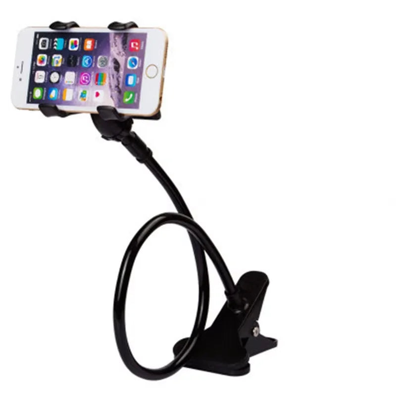 Bedside Holder Adjustable Comfort Long Arm Lazy Person Phone Stand Universal Phone Bracket For iPhone Xiaomi Huawei Samsung Qme black