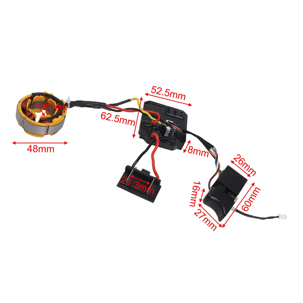 18V 21V Control Board Set For Dayi 2106/161/169 Brushless Electric Wrench Drive Control Board Switch Stator Power Tool Accessory Qme