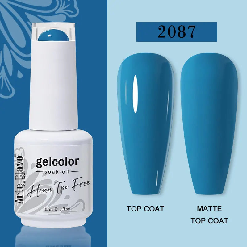 Arte Clavo Summer Nails Tip Candy Series Jelly Gel Nail Polish Blue