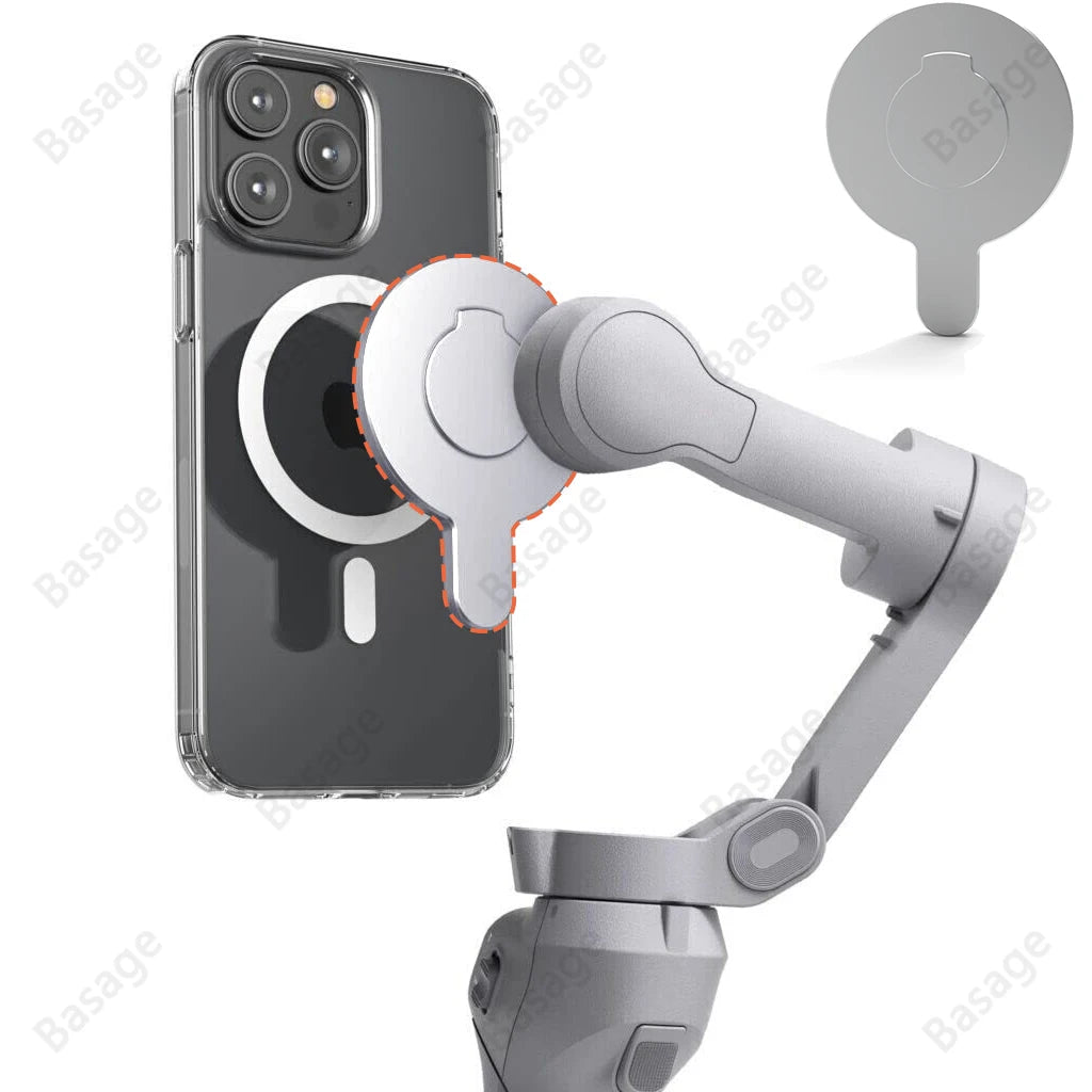 Magnetic Adapter Mobile Phone Holder Handheld Stabilizer Quick Release Accessories for DJI Osmo OM6 OM5 OM4 Gimbal for Magsafe Qme Default Title