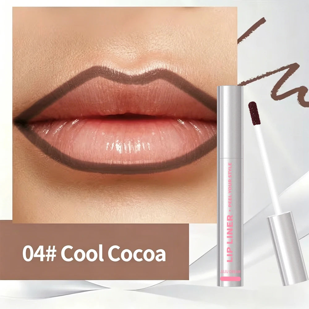 24 Hours Long Lasting Peel Off Lip Tint Waterproof Stain Tattoo Gloss Qme Coffee Brown 2g