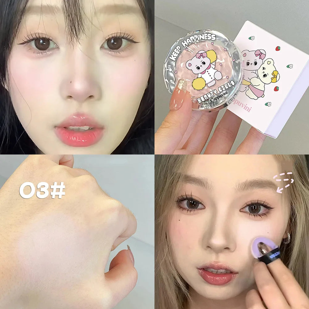 Cappuvini Bear Soft Focus Highlighter Matte Expanding Brightening Qme CP223-3