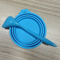 2pcs/set Reusable Pet Food Can Cover and Spoon Portable Dogs Cat Storage Tin Cap Lid Seal Cover Health Pet Supplies Pet Lids Can Qme SKY BLUE