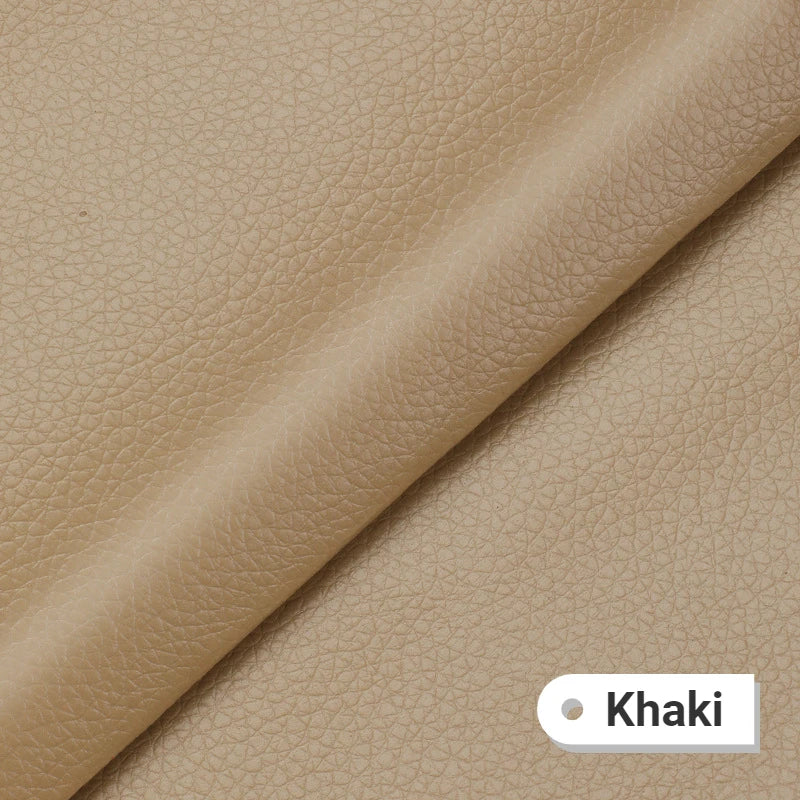 Self-Adhesive Leather Repair Patch Sofa Black PU Leather Sticker for Furniture Table Chair Clothes Car Seats Shoe Bags Fix Patch Qme Khaki 25X30CM