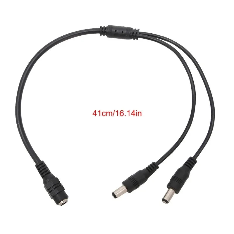 POE cctv tester IP Camera DC 1 to 2 Power Splitter Cable Cord for CCTV Female Male FC Qme
