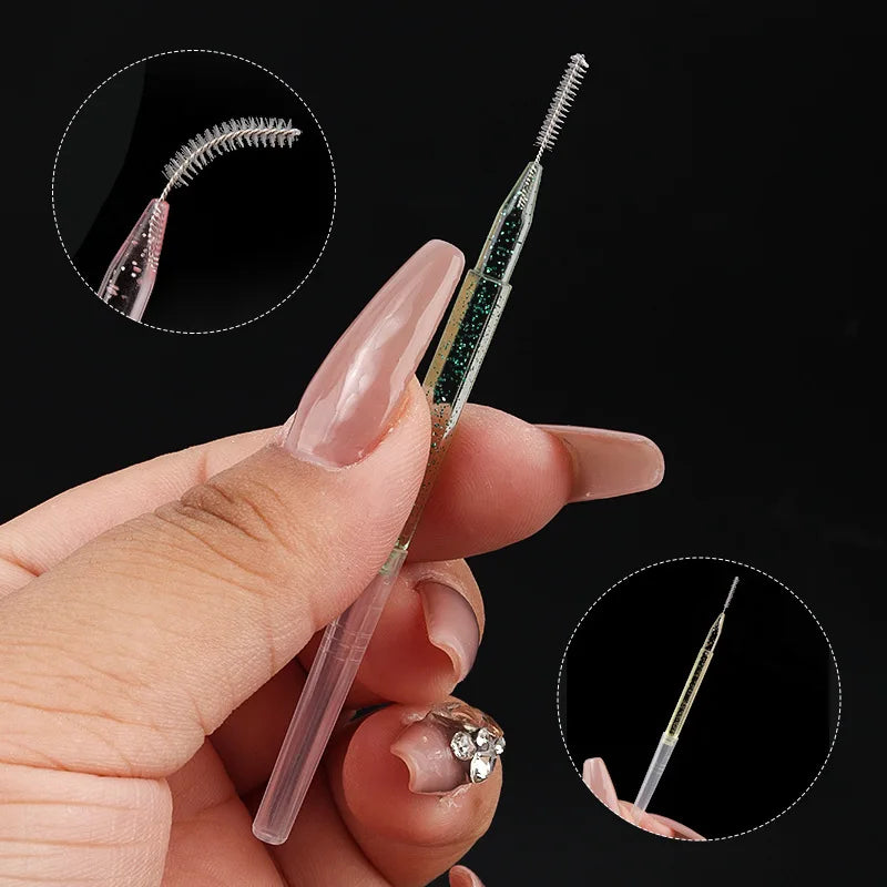 Mini Eyebrow Brush Brow Perm Disposable Lifting Brushes Bendable Qme