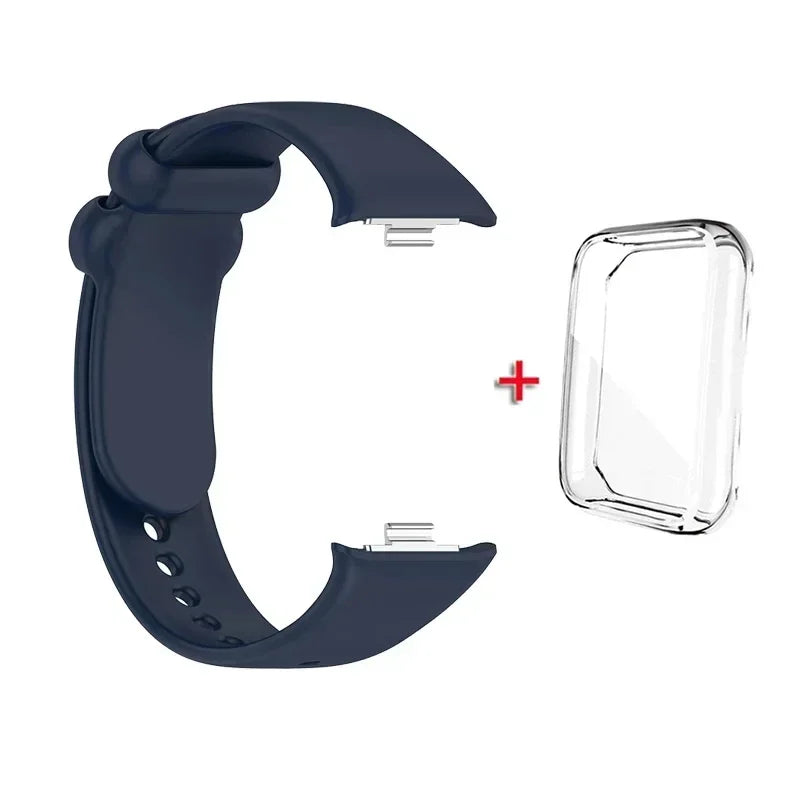 Strap+case for Xiaomi Mi Band 8 Pro Strap Smart Band Protective Case Silicone Wristband Bracelet for Miband 8Pro Qme