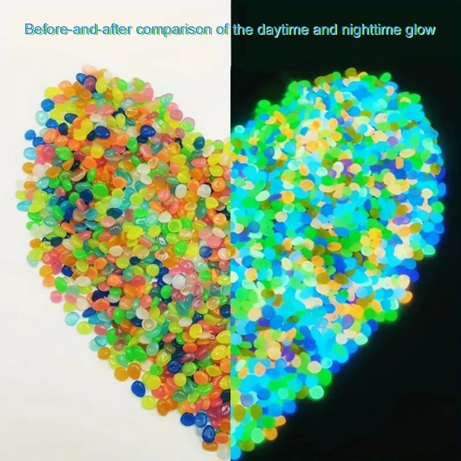200-1000 Pcs Luminous Rock Stone Luminous Dark Garden Pebbles for Sidewalk Fish Tank Decoration, Aquariums, Fish Tanks Loom Qme