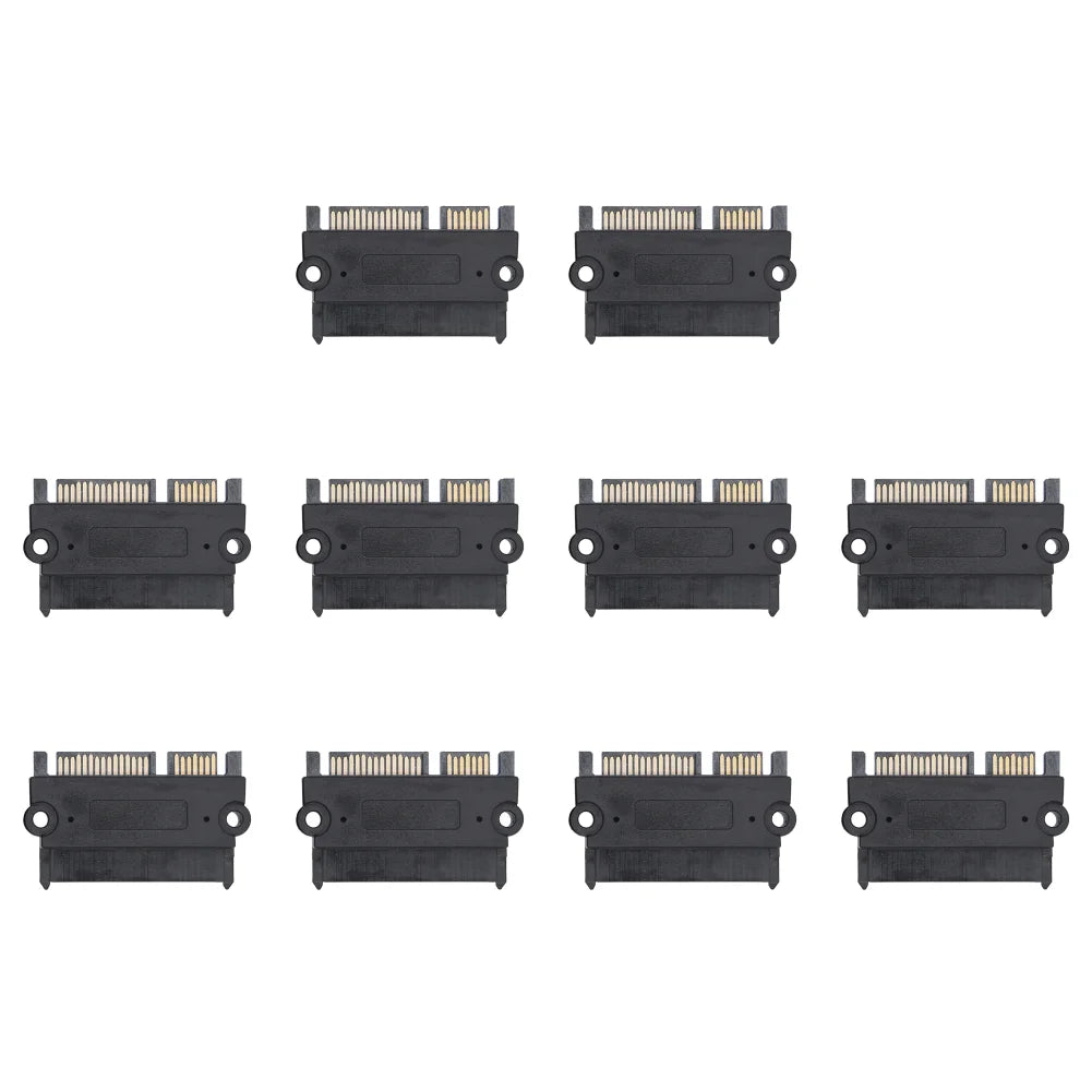 10-1PCS SATA Male To Female Power Data Converter 22Pin Power Data Adapter SATA To SATA Converter Qme 10PCS