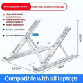 10Gears Adjustable Laptop Holder Foldable Notebook Stand Portable Qme White