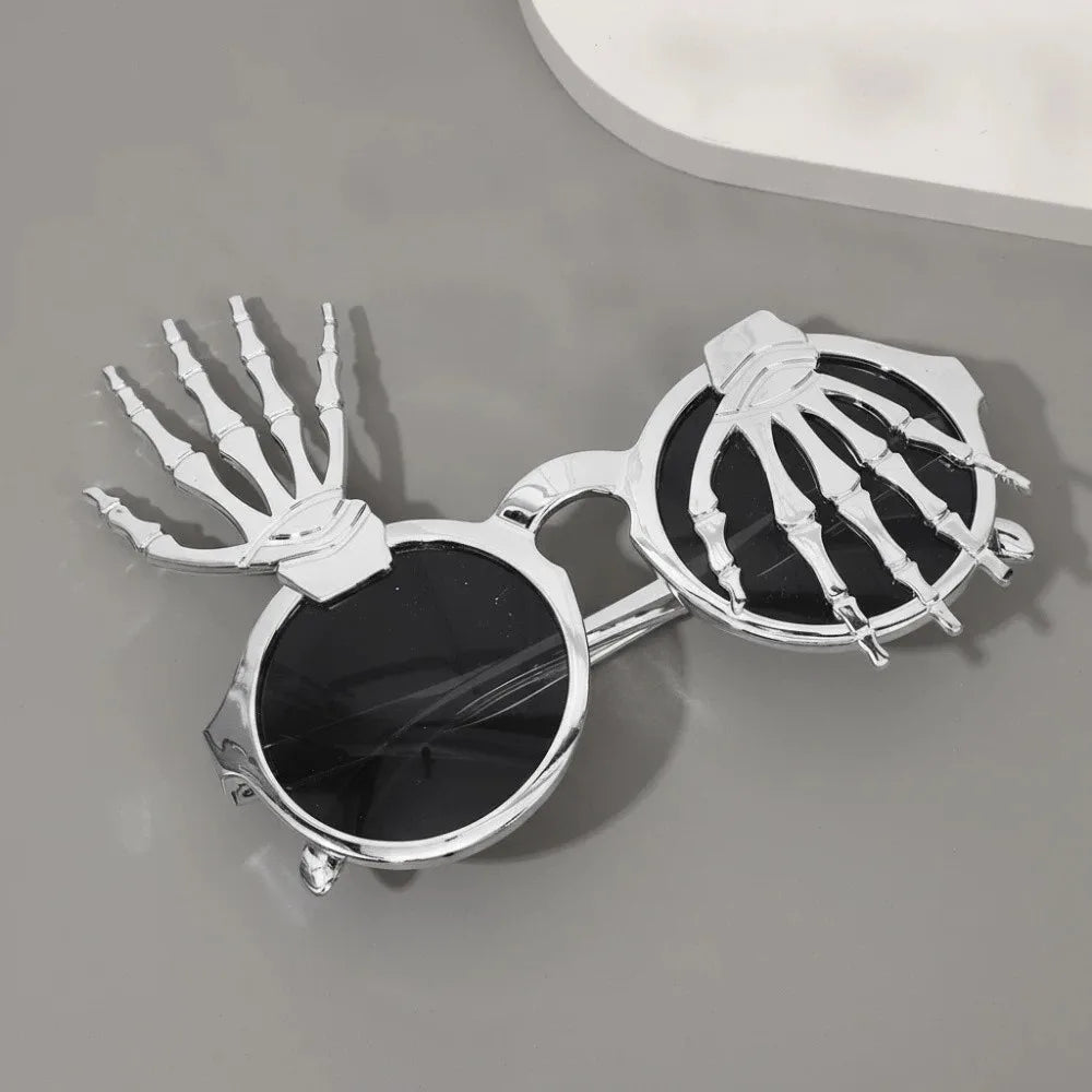 Skeleton Hand Halloween Party Sunglasses Spider Web Dark Lenses Funny Qme Style 8