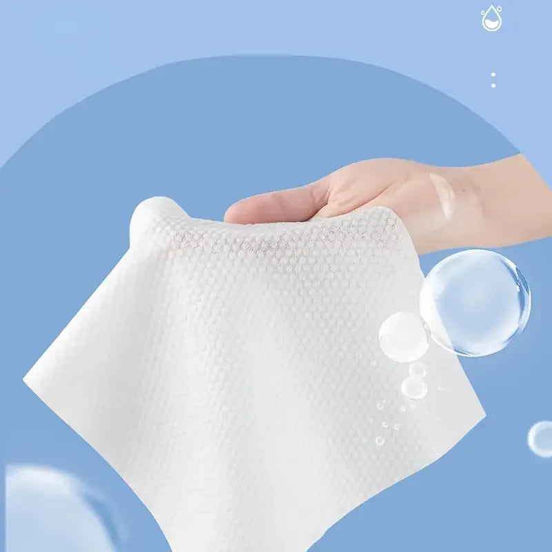 100 Counts Disposable Washcloth Thick Face Towel Make Up Soft Removing Wipes Dry Towelettes For Skin Care Qme