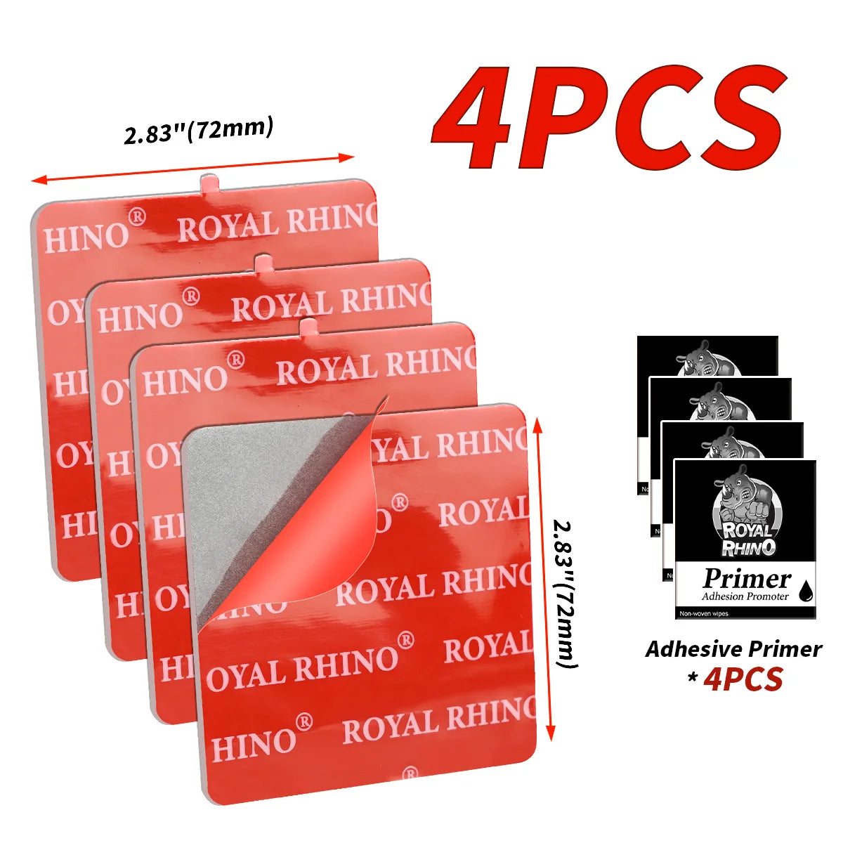 Heavy Duty Double Sided Adhesive Pads Durable Mounting for Car Holder GPS Rear Camera Mounting Tape Qme 4pc-72mm-S
