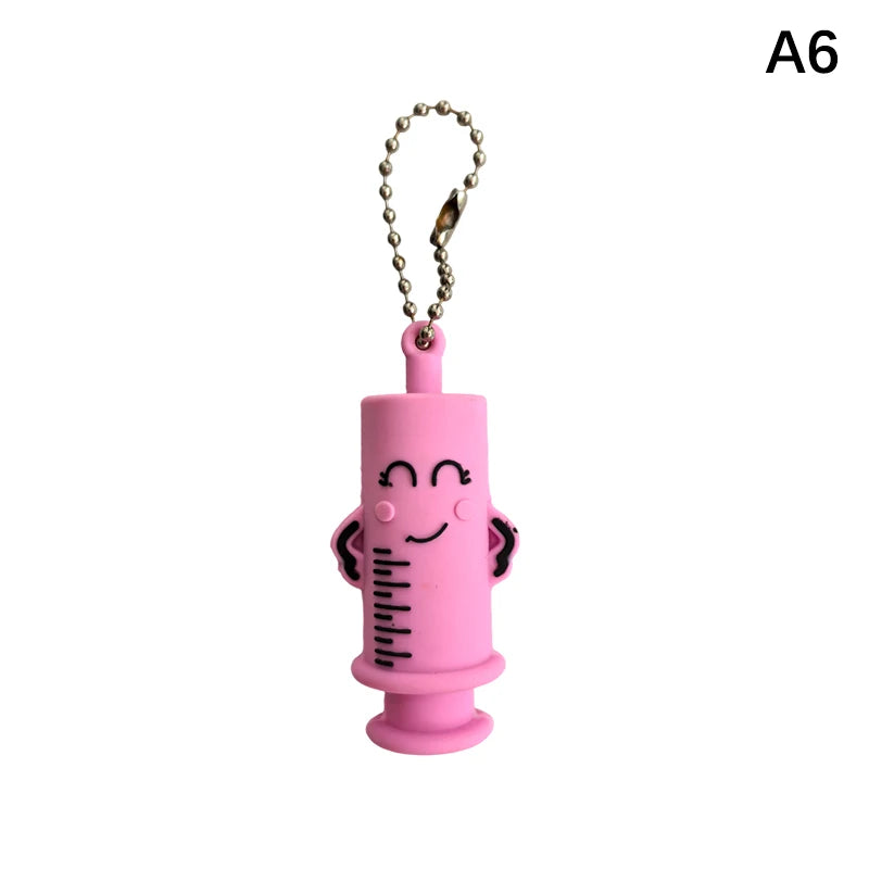 Syringe-shaped Ampoule Bottle Opener Keychain Nurses Doctors Qme A6