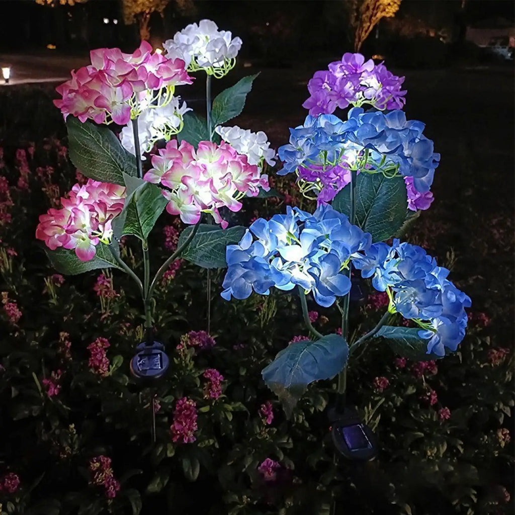 Solar Flower Lights LED Fairy Waterproof Lamp Stake Garden Yard Qme