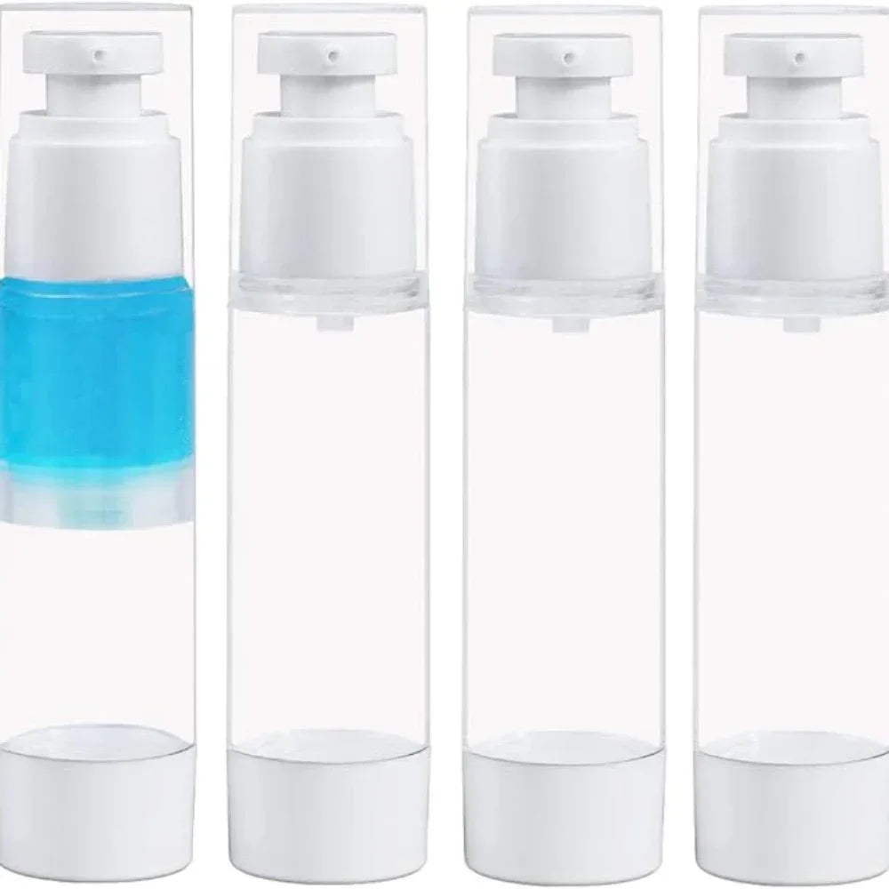 5-15ML Clear Empty Refillable Airless Vacuum Pump Cream Lotion and Spray Portable Bottle Set Sample Packing for Toiletries Qme