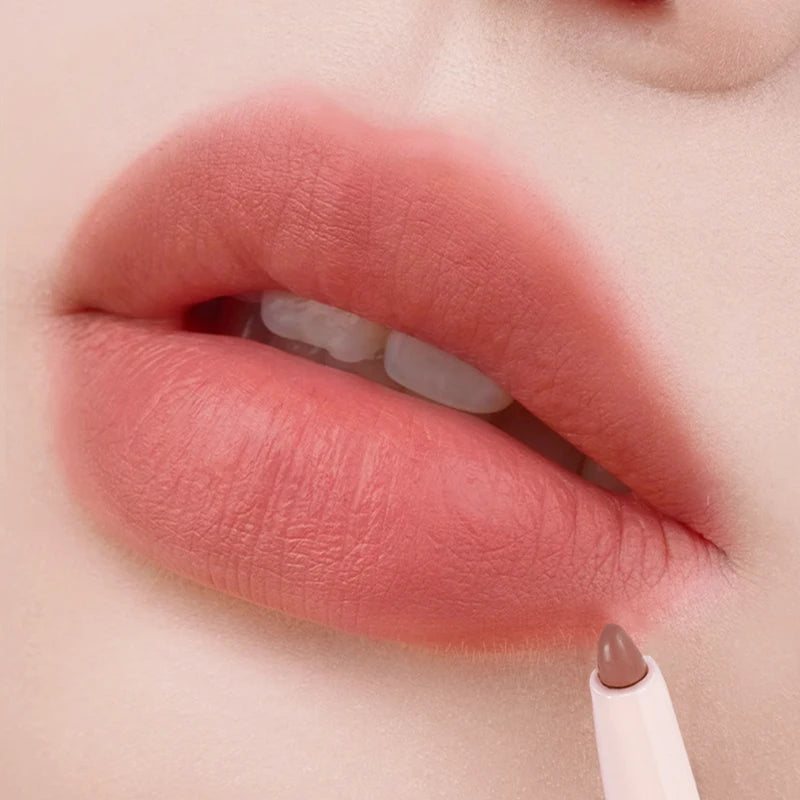 Double-Ended Lip Liner Pen, Lipstick, Long-Lasting Matte Finish, Waterproof, Easy To Apply, No Clumping, Full Coverage Qme