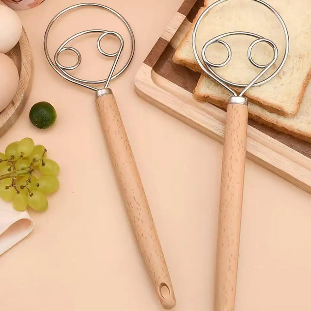 Dough Whisk Sourdough Baking Tools Bread Batter Cake Stainless Steel Qme
