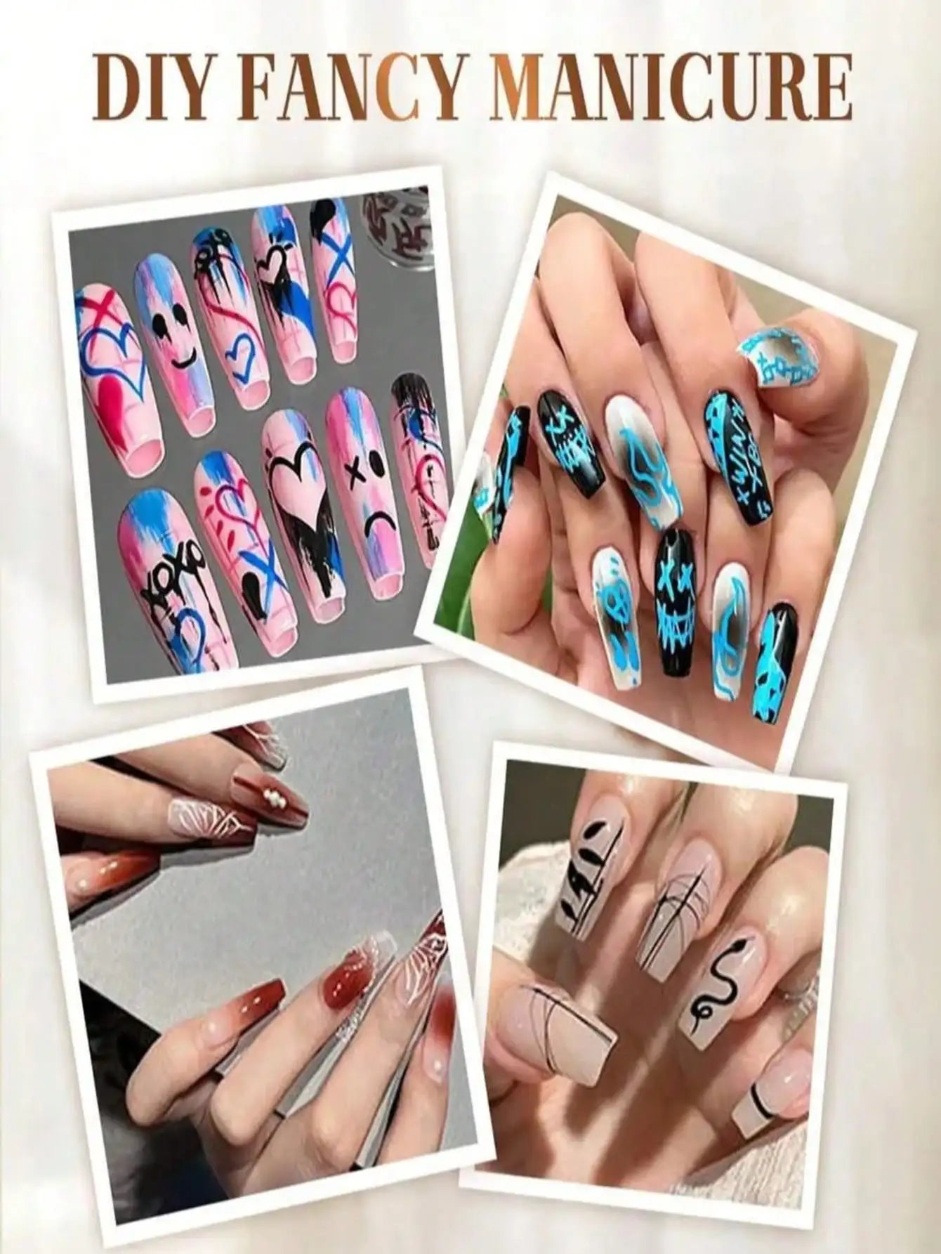 12 Nail Art Pen Marker 3D Special DIY Drawing Hook Decoration Tool Qme