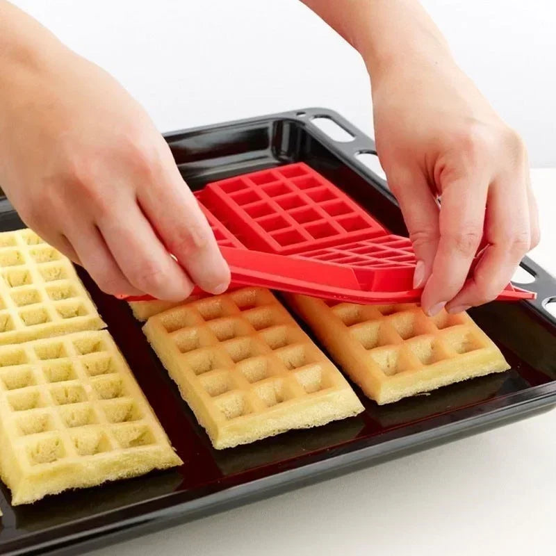 Waffle Mold Silicone Cake Mould Chocolate Bread Kitchen Baking Molds Mold Non-stick Muffin Mould Cookie Cooking Tools Accessory Qme