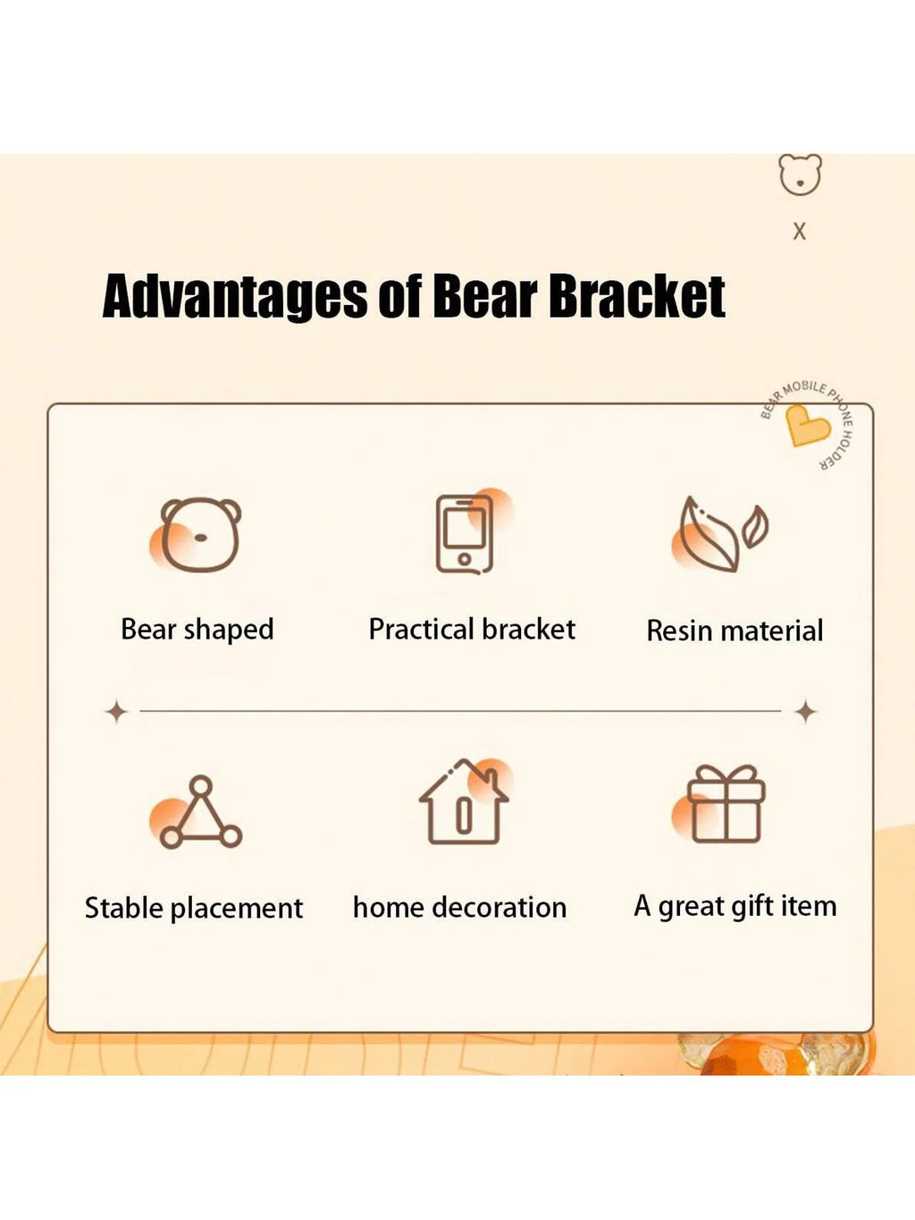 Creative Cartoon Bear Phone Stand Lazy Person's Tablet Holder Qme