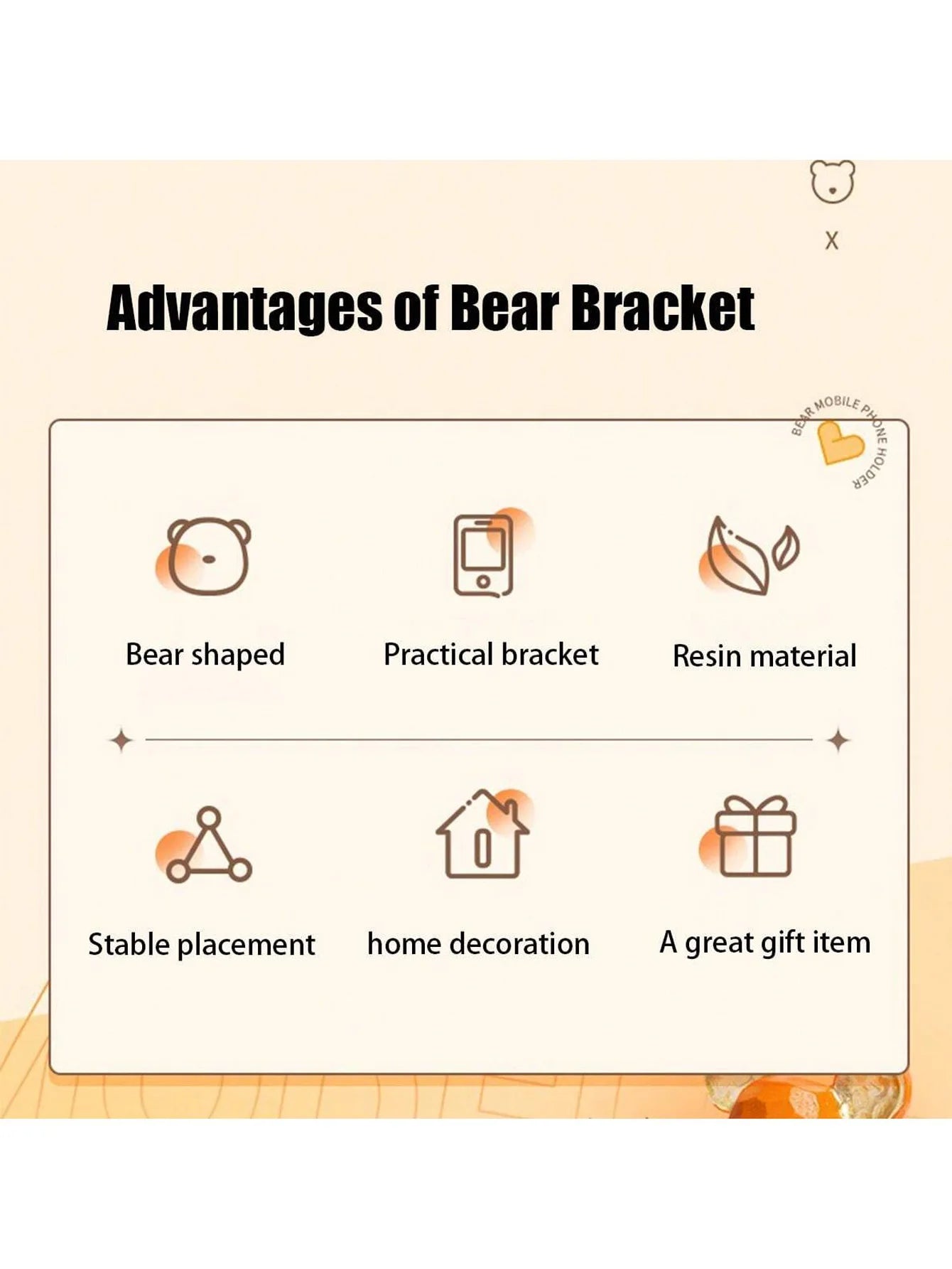 Creative Cartoon Bear Phone Stand Lazy Person's Tablet Holder Qme