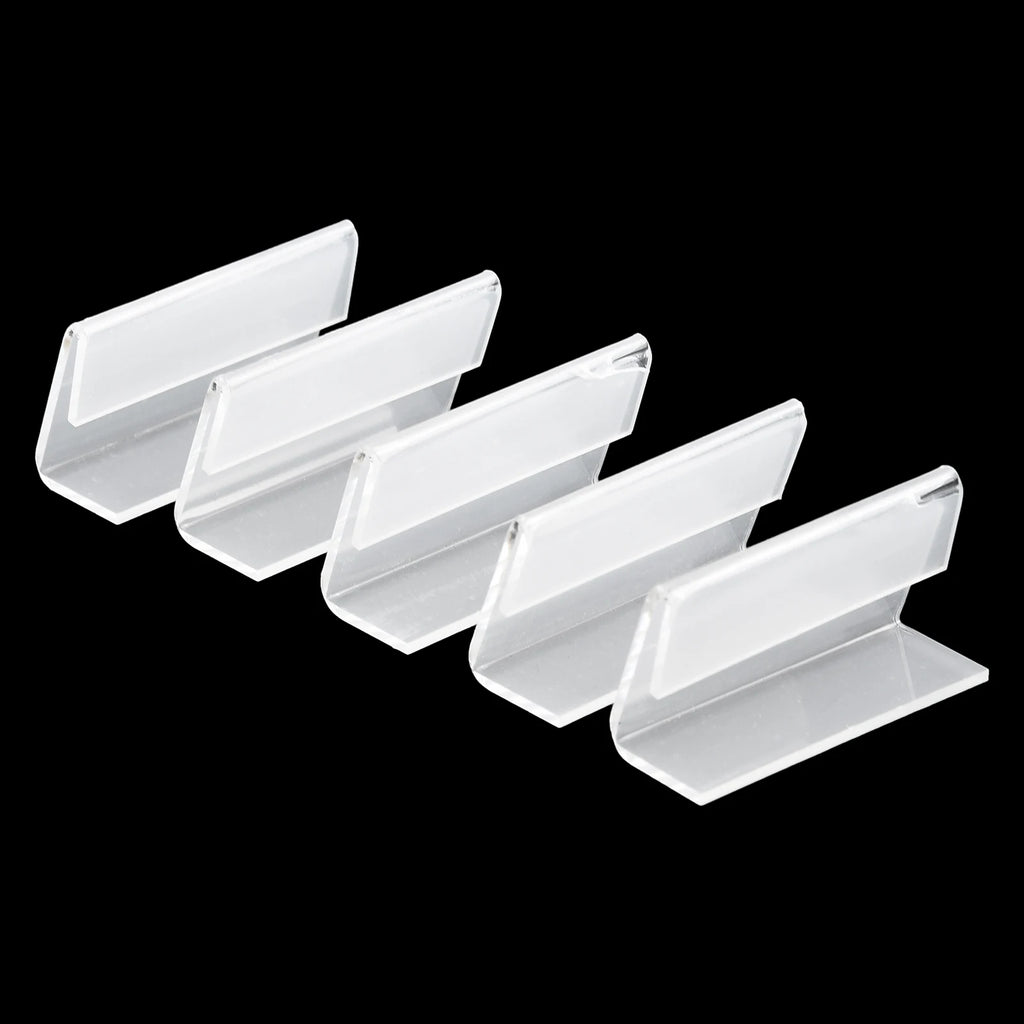 25Pcs/set Mini Sign Display Holder Price Card Tag Label Counter Top Stand Price Tag Bracket Poster Racks Decoration 20x40mm Qme