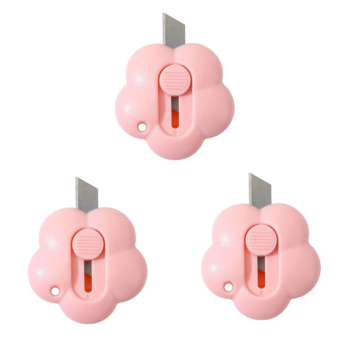 1-3pcs Cuter Mini Flowers Utility Knife Box Knife Paper Cutter Letter Opener Art Paper Cutter Kawaii Stationery Qme 3 pink
