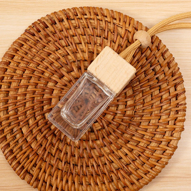 Air Freshener Scent Perfume Bottle Ornament Pendant Square Cap Empty Qme