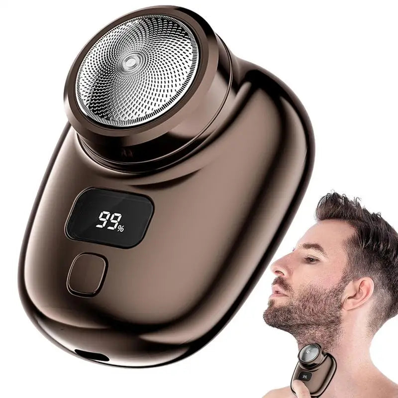 Mini Electric Shaver Face Beard Digital Display Trimmer USB Charging Qme