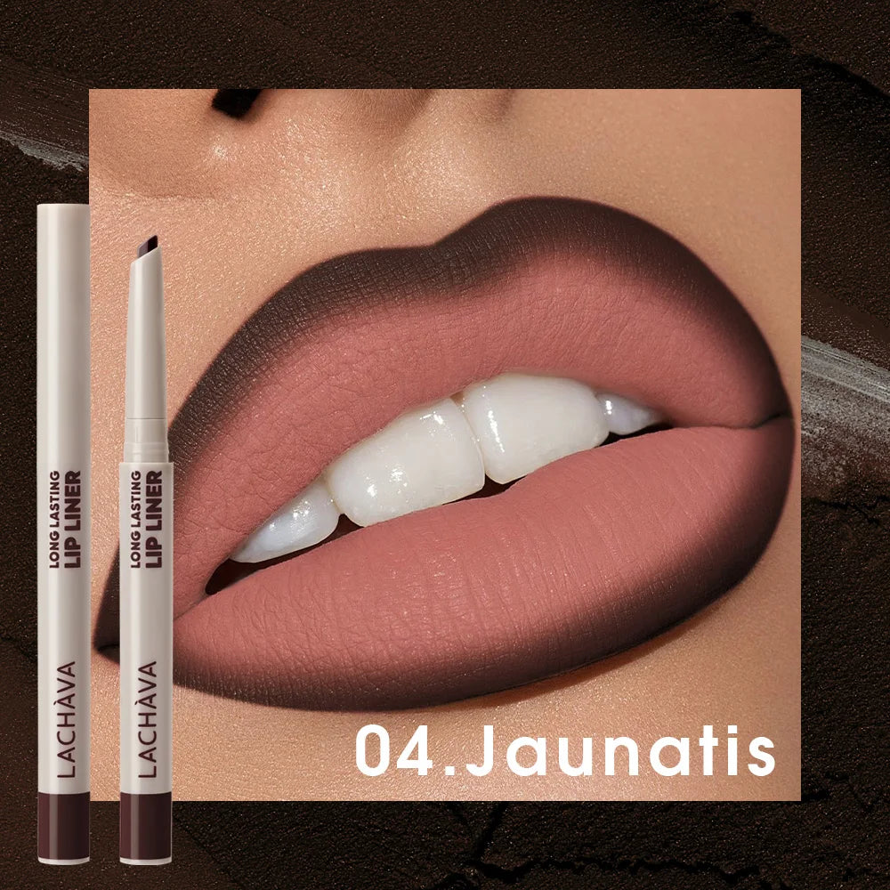 Matte Lip Liner Pen Long-lasting Water Sweat Resistant Twisted Design Qme 04
