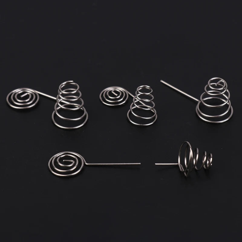 Nickel Wire AAA Battery Springs 5 Coil Contact Plate Positive Qme