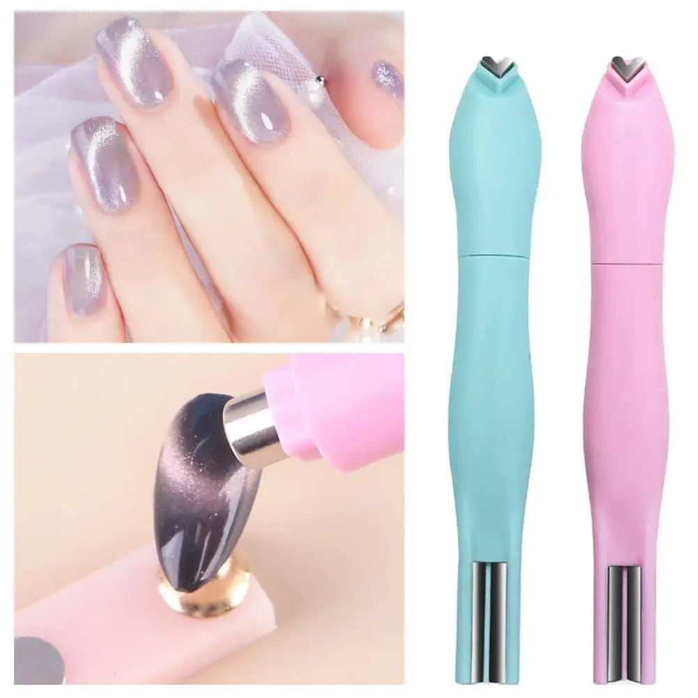 3-in-1 Heart Magnet Cat Eye Gel Polish Upgrade Magnetic Nail Art Tool Qme