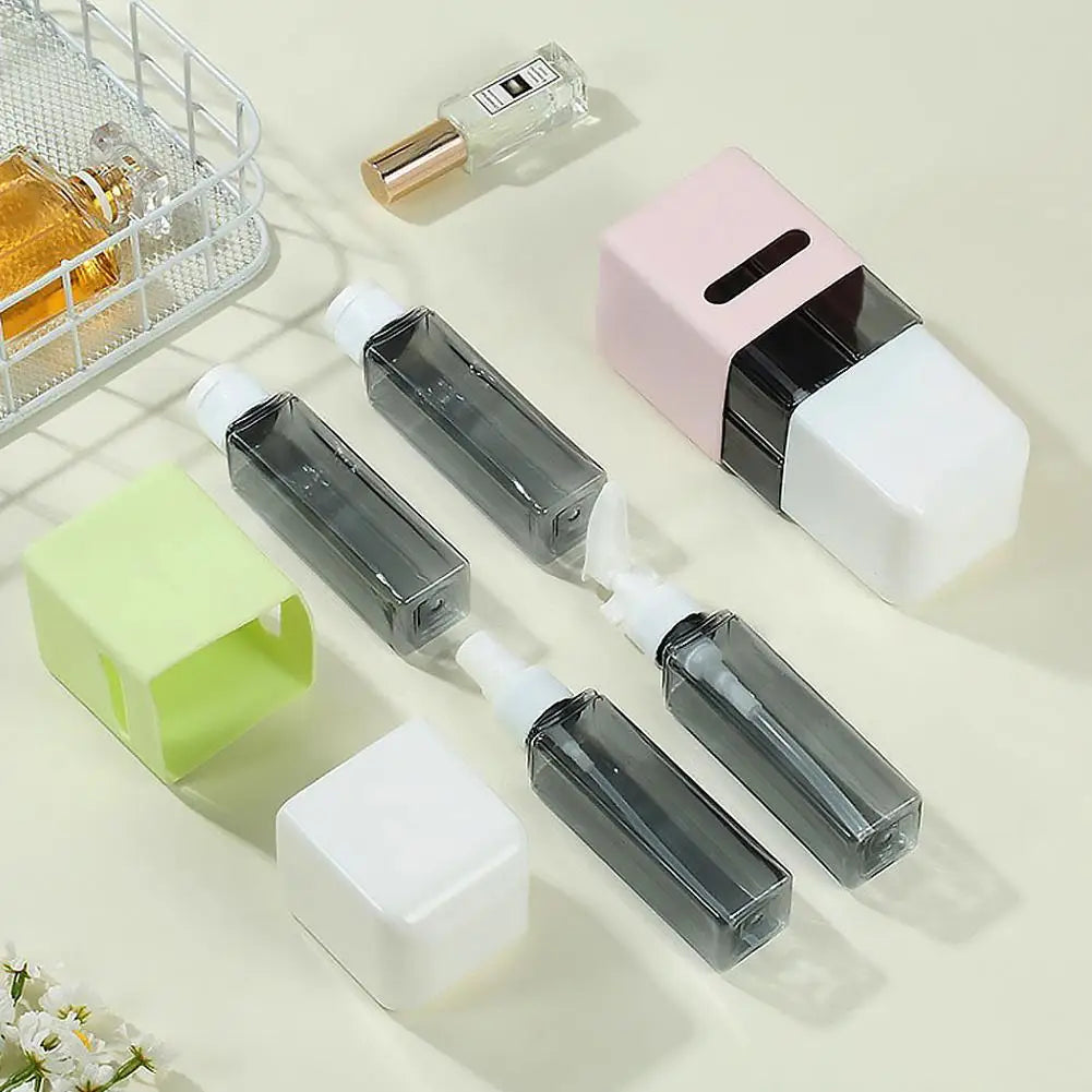 1 Travel Dispenser Bottle X4 Refillable Shampoo Conditioner Bottles Qme