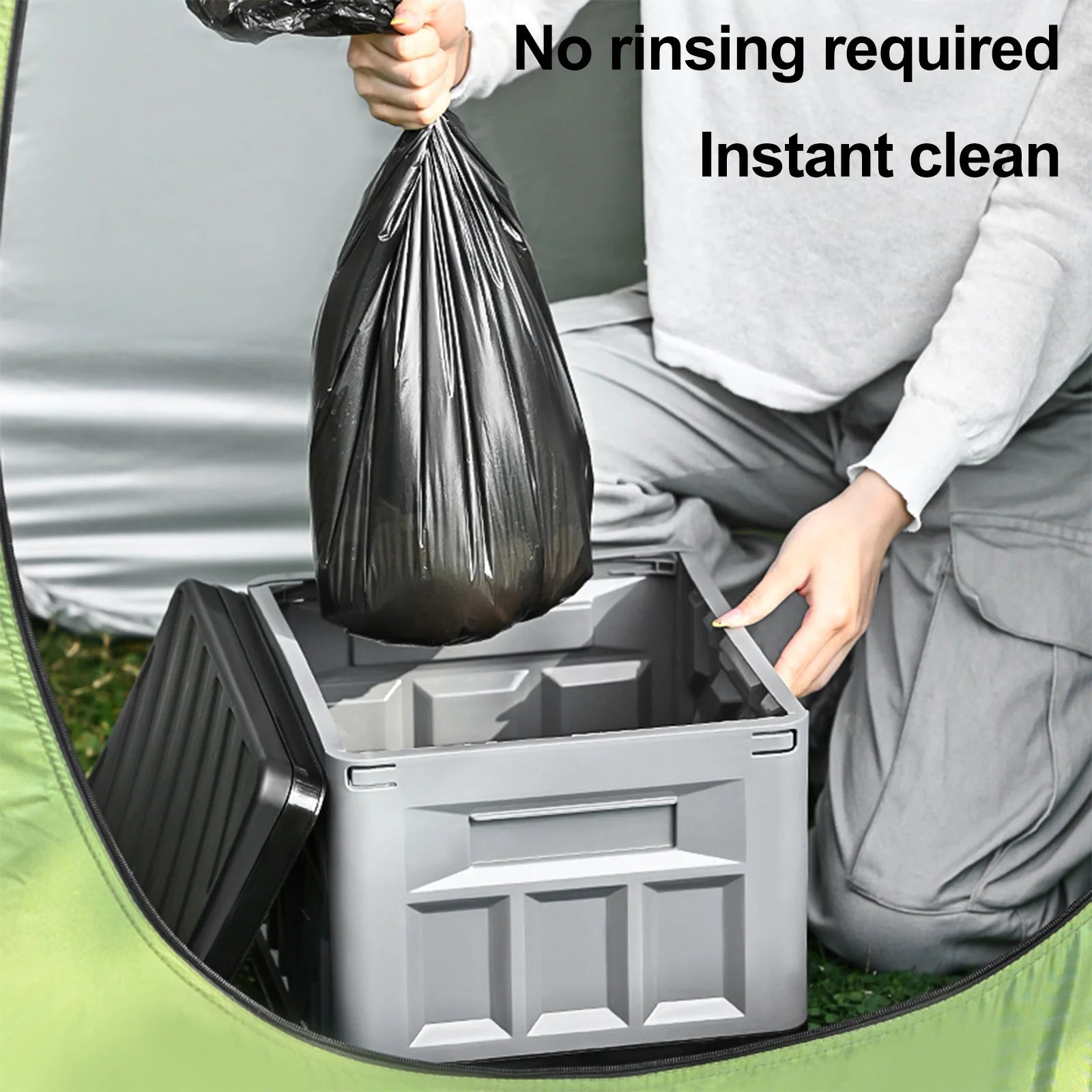Folding Collapsible Toilet for Adults & Kids Emergency Toilet with Lid & Reusable for Camping Travel Outdoor Car RV & Emergency Qme