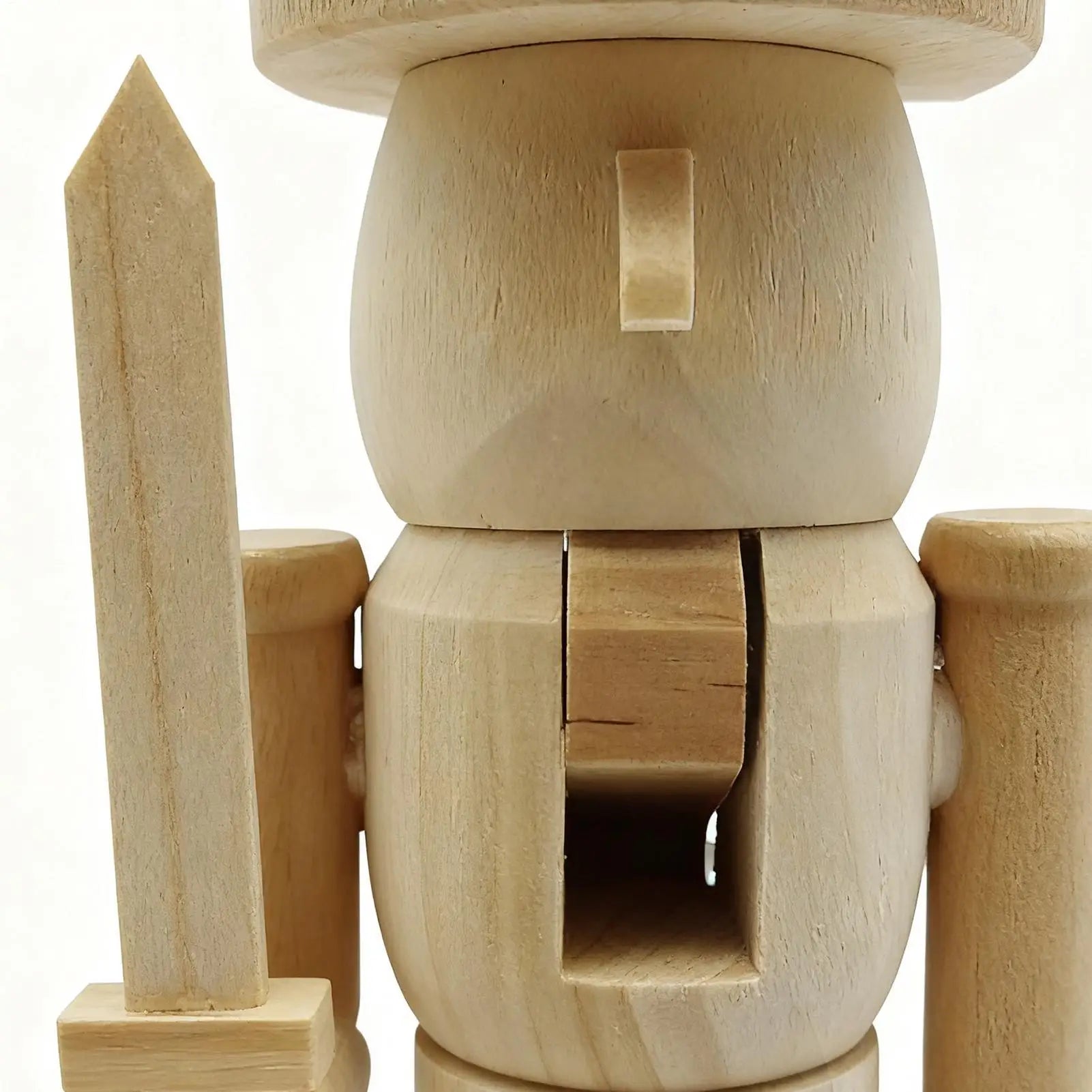 1PC Christmas Nutcracker Figurines Wooden Tabletop Ornament Wood Christmas Decorations Nutcracker Ornaments For DIY Living Room Qme
