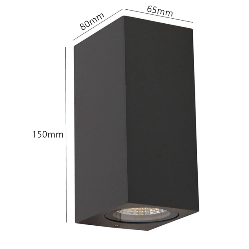 LED Outdoor Wall Light 5W 10W GU10 Up And Down Luminous Wall Lamp Waterproof Garden Exterior Villa Courtyard Porch Sconces Light Qme 2013
