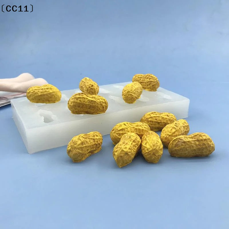 2 8 12-Cavity Peanut Design Food Grade French Mousse Cake Mould Qme