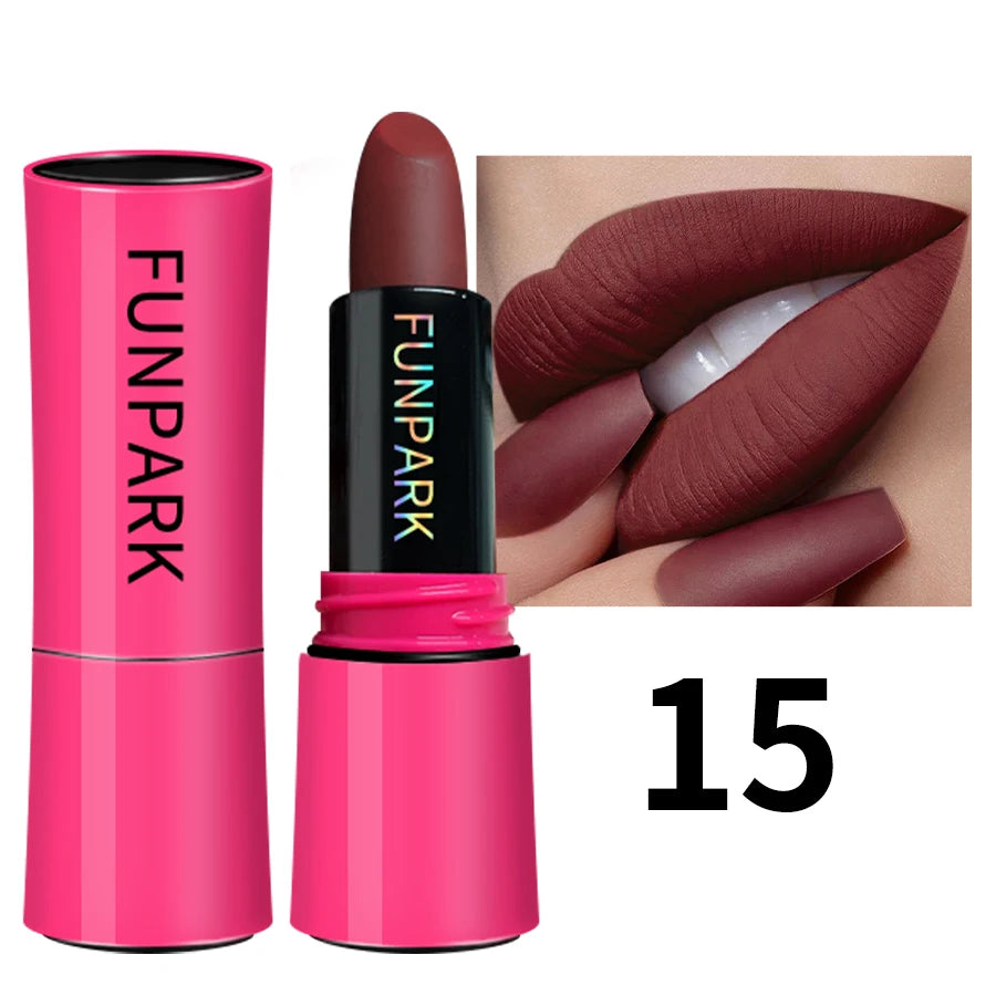 25 Colors Lipstick Non Stick Cup Matte Lip Gloss Waterproof Long Sexy Qme 15